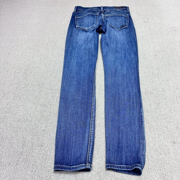 Express Jeans Legging Mid Rise Blue Pockets Women’s Size 00 - Picture 9 of 12